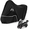 Kistrba Telo Copri da Esterno per Piaggio mp3 400/500 (con bagagliaio) | Telo Copertura Coprimoto Copri Moto mp3 400 500 420D Tessuto Oxford Impermeabile Resistente All'inverno, Nero