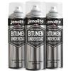 JENOLITE Guaina Bituminosa a Spray | Nero | Vernice Spray anticorrosione per sottoscocca Auto, sigillante per grondaie, sigillante per Tetto | 3 x 500ml