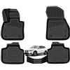 W-Parts 4 TAPPETI - TAPPETINI IN GOMMA A VASCA 3D TPE PER BMW X1 F48 dal 2015 al 2022