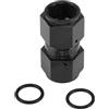 A ABSOPRO Adattatore Maschio Flare AN8 Connettore Carburante Nero 1 Pz | Riduttore, 0°, Alluminio Anodizzato, Filettatura NPT, Per Tubo Flessibile, Combustibile, Olio, Refrigerante, Aria