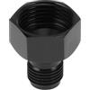 A ABSOPRO Adattatore Riduttore AN10 Femmina A AN6 Maschio Carburante 1Pc | Nero, 1 Pezzo, Anodizzato, Connettore Flare, Filettatura NPT, Per Tubo Flessibile
