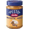 Barilla Pesto Ricotta e Noci 1x190g | Salsa di pasta italiana senza glutine con ricotta cremosa, noci e Grana Padano, salsa di pasta, pesto rosso