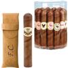 Generico Sigari di Cioccolato al Latte con Astucci Porta Sigari con Ricamo Personalizzato - Idea Regalo Originale e Elegante, per Eventi, Collezione - 20x20g