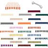 Generico Tenda da Sole Retrattile Mantovana Frontale in Tela Resistente ai Raggi UV con Bordo Smerlato, Ideale per Patio e Terrazze - Copertura Parasole Esterna in Poliestere(Orange White,L340cmxH20cm)