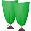 SISAY Cappuccio Protezione Piante, 50x100cm 2 Pezzi Antifreeze Copertura per svernamento in Tessuto Non Tessuto Antivento per Piante in Vaso e più Piante