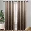DWCN Ombre - Tende oscuranti per camera da letto, motivo damascato, isolamento termico, con occhielli, per soggiorno, set di 2 tende per finestre, 133 x 248 cm, colore: marrone