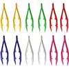Forevat 12 pinzette per perline da stirare, multicolori, in plastica, con punta dentata, 10 cm, multifunzionali, per modellismo, fai da te, puzzle ed elettronica