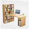 Generic Scrivania da ufficio con gabbia, portaoggetti e libreria angolare reversibile per casa, studio e lavoro al computer