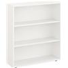 KOMTO Libreria Verticale 3 Ripiani, Scaffale Libreria Salvaspazio | Mobile Bianco in Legno, Scaffale Legno con Regolabili, 80 x 90 x 24 cm