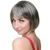 WIG ME UP - Bellissimo Bob Parrucca Frangetta dritta Mix di biondo e nero Nero carbone(1) e biondo chiaro (228) con Punte chiare 703-1T228