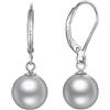 Jiahanzb Orecchini Perle Argento Sterling 925 Orecchini Perle per Donna Perla Gioielli Regali Perla 8-10 mm