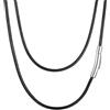 AFSTALR Collana Cuoio Uomo e Donna Cordoncino per Collane 3mm Nero Intrecciata Pelle Sintetica Catena Choker Ricambio Per Cindolo con Chiusura in Acciaio Inossidabile 56cm
