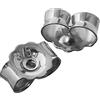 NKlaus 1 paio di orecchini a perno in oro bianco 375 9 carati foro 0,8 mm 2611