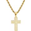 Generico uomo collana estiva donna,Collana a croce colorata per donne con amuleto religioso di gioielli in rame placcato oro per donne