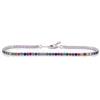Remo Gammella Bracciale Uomo Donna Tennis Argento 925 con Zirconi - Dimensioni 2 mm - Misura regolabile da 17 a 20 cm - Colore a scelta