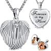 Eusense Collana con Medaglione in Argento Sterling per Foto, Collane Medaglioni, Ciondolo Foto con Albero, Foto Gioielli per Donne Ragazze