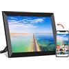ADITAM Cornice Digitale Intelligente da 10,1 Pollici, 16G 1280x800 HD WiFi Cornice Digitale Cloud con Touch Screen, condivisione Facile di Foto e Video Tramite App per Regalo, casa, Arredamento