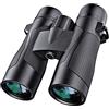 ADITAM Telescopio Binocolo ad alta potenza 8x42, binocolo compatto, binocolo portatile e impermeabile, obiettivo BAK4 Prism FMC HD Clear View per birdwatching, viaggi, concerti, nero Double the comfort