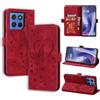 CASAFUNY Custodia per Motorola Moto G57 Cover in Pelle Protettiva Portafoglio Magnetica Flip Case Libro per Motorola Moto G57, Rosso
