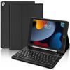 JADEMALL Custodia Tastiera per iPad 10.2 9/8/7 Generazione 2021/2020/2019 | Italiano QWERTY Tastiera Bluetooth Magnetica Staccabile con Supporto per Apple Pencil per iPad 10.2 Pollici, Nero