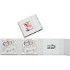 Elegantdisk Custodia doppia per chiavetta USB e DVD con cornice inclusa, motivo matrimonio. In ecopelle, colore: bianco