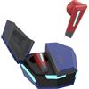 Vieta Pro Cuffie senza fili con Bluetooth 5.3. Touch e mani libere. Caschi con microfono batteria lunga durata 15h. Cuffie a pulsante con scatola di ricarica | Transformer blu e rosso