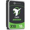 SEAGATE - SAS Business Critical EXOS X18 SAS da 18 TB da 3,5, 7.200 giri/min Helium 512E/4K, unità a stato solido