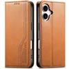 LIAOCY Custodia Business per Ulefone Note 23, Cover Wallet Flip in PU Pelle [Chiusura Magnetica], Cover Resistente alle Cadute con Supporto, Brown.