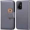 Ailisi Cover per Oppo A94 5G, Grey Flip Cover Cartoon Cute Bear Custodia Pieghevoli Protettiva Caso Libro in Pelle PU con Portafoglio, Funzione Supporto, Chiusura Magnetica - Orso, Grigio