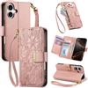 LIAOCY A Tracolla Custodia Per Ulefone Note 23, Cover Con Portafoglio Porta Carte E Scocca Interna In TPU, Antiurto E Antigraffio Con Supporto, Pink.