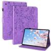 LSPCASA Custodia per iPad da 9,7 pollici di 6° generazione 2018/5° generazione 2017 A1954 A1893 A1823 A1822 Flip Pelle PU con portapenne Stand Wallet Tablet Custodia Protettiva Viola Fiori di prugna