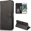 CTIUYA Custodia Cover in Pelle per iPhone 7 Plus/iPhone 8 Plus, Nero | Portafoglio a Libro con Porta Carte Interno Silicone Antiurto, Funzione Supporto Libretto Protettiva Flip Case Magnetica