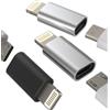 zoyuzan Adattatore Micro USB Lightning (3 Pack) per iPhone 14 13 12 11 Pro Max 7 8 Plus X SE XS XR Per iPad Air Mini Presa Micro USB Femmina Cavo per Apple Maschio Spinotto Convertitore Cavi Jack Accessori