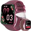 Baolubao Smartwatch Donna, 1.91 Orologio Smartwatch con LED Torcia, Effettua/Risposta Chiamate, Fitness Tracker con DIY Quadranti, Contapassi,Sonno, Smart Watch per Android iOS(2 Cinturini)