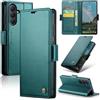 Rerzoiro Cover per Samsung Galaxy S26 Custodia Portafoglio [Blocco RFID] Premium Pelle PU Wallet Case Flip Libro con Porta Carte Slot Supporto Flip Case per Samsung Galaxy S26, Blu-verde