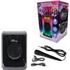 Lexibook, iParty®, Altoparlante Bluetooth® portatile con microfono, Volume sonoro potente, Effetti di luce multicolore, Batteria ricaricabile, K8320