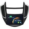 YUNTX [4+64G] Android 16 2 Din Radio con navigazione per Chevrolet Tracker 3 TRAX 2013-2015- [Integrato CarPlay/Android Auto/DSP/GPS/Bluetooth 5.0/MirrorLink/Controllo del volante]-IPS 9 Touch screen