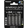 eneloop pro - Batterie Ricaricabili AA (Confezione da 4) - 2500 mAh NiMH | Precaricate con Energia Solare - Fino a 500 Cicli - 85% di Carica Dopo 1 Anno - Per Dispositivi ad Alto Consumo