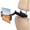 Vexnaro Porta Tablet da Auto per Poggiatesta, Supporto 4,7-13 Pollici con Rotazione 360° e Braccio Telescopico, Compatibile con iPad, Switch, Kindle, Smartphone per Viaggi e Sedile Posteriore