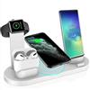 XiaoMuTongABC Stazione di ricarica wireless 6 in 1, base di ricarica girevole a 360° per telefoni Apple/Micro/Type C/Airpods, ricarica wireless Qi per iPhone 8/9/10/11/serie 12/Samsung, supporto per iWatch