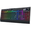 Redragon K525 PRO RGB Wireless Membrana Gaming Tastiera, Schermo + Manopola | Interruttore meccanico lineare a 3 modalità, 4 tasti macro integrati, controllo multimediale e display dedicato