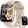 Alutoria smartwatch donna uomo 1,83 HD Smart Watch con telefonate, 100+ modalità sportive, orologio fitness con monitor della frequenza cardiaca/sonno/contapassi, IP68 impermeabile per Android iOS, rosa