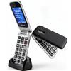 LESIA Telefono Cellulare per Anziani con Tasti Grandi, 4G Telefoni Cellulari a Conchiglia per Persone Anziane, Volume alto, Funzione SOS, 2.4 display,1300mAh Batteria, Flip Senior