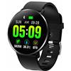 XHJL Smart Watch Fitness Tracker Full Touch Screen Blood Pressure Monitoraggio del Cuore Monitoraggio del Sonno IP67 Impermeabile Bluetooth Smart Watches Pedometri per Android iOS,Unisex (Black)