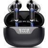 FAMOO Cuffie Bluetooth, Auricolari Bluetooth Stereo HiFi Con 4 ENC Microfoni Anti-Rumore, Durata 64 Ore Cuffiette In Ear, Cuffiette Touch Control, Impermeabili IPX7,Auricolare per iPhone e Android (nero)