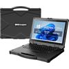 ONERugged ONRugged - Computer portatile robusto da 14 N14T con Intel i5-1135G7, Win 11 Pro, 16 GB RAM 256 GB SSD, doppio slot SSD, display esterno 1000 nits, doppia batteria da 6300 + 1750 mAh, WiFi 6, IP65