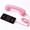 Soleilux Cuffie telefoniche cablate retrò per dispositivi di tipo C | Elegante auricolare con design classico per telefoni cellulari, comoda impugnatura e microfono integrato, ABS resistente