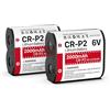 TQTHL Confezione da 2 batterie CR-P2, 6 V, 2000 mAh, al litio per foto 223A, 2CR-P2, EL223AP e DL223A