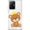 Mixroom - Cover Custodia Case In TPU Silicone Morbida Sfondo Trasparente Per Xiaomi Redmi Note 12 Pro 4G Fantasia Orsetto Principe U331