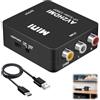 Cyiamku Convertitore da RCA a HDMI, adattatore AV a HDMI, 1080P 60Hz, CVBS Composite Video Audio con uscita, supporto PAL NTSC, alimentazione USB 5 V per lettore DVD, PS2, Wii, VCR, monitor TV
